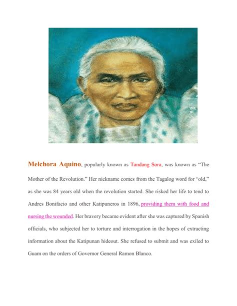 Feminism in National History: A Case Study of Melchora Aquino.